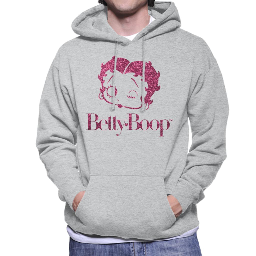 Betty Boop Winks Cherry Glitter Men's Hooded Sweatshirt-ALL + EVERY