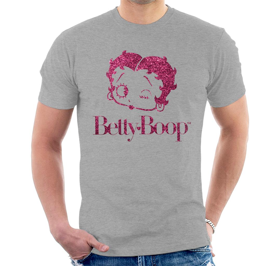 Betty Boop Winks Cherry Glitter Men's T-Shirt-ALL + EVERY