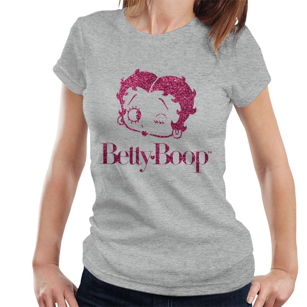 Betty Boop Winks Cherry Glitter Women's T-Shirt-ALL + EVERY