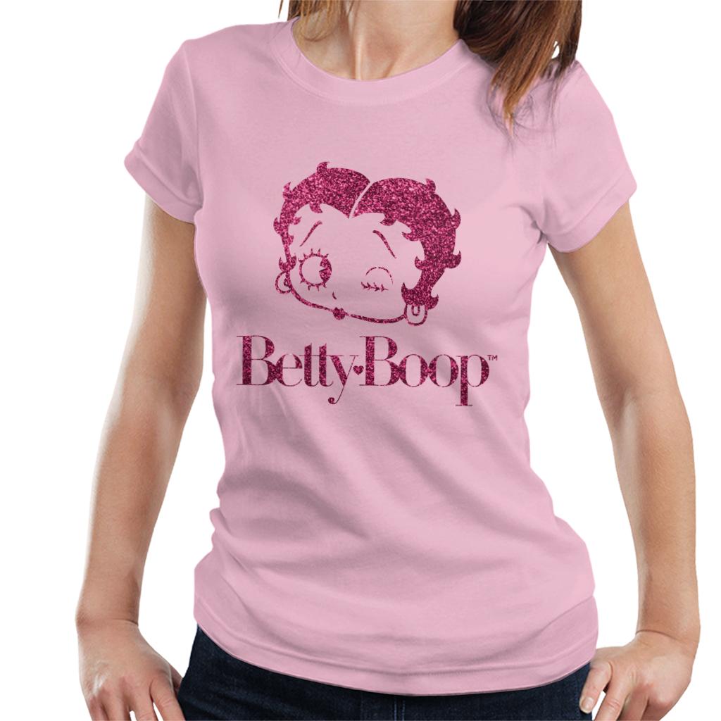 Betty Boop Winks Cherry Glitter Women's T-Shirt-ALL + EVERY