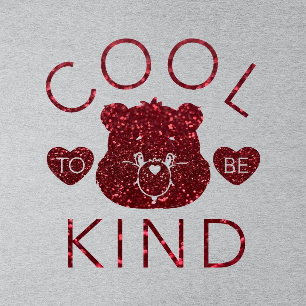 Care Bears Tenderheart Bear Cool To Be Kind Red Glitter Kid's Hooded Sweatshirt-ALL + EVERY