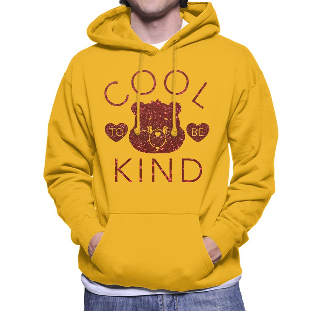 Care Bears Tenderheart Bear Cool To Be Kind Red Glitter Men's Hooded Sweatshirt-ALL + EVERY