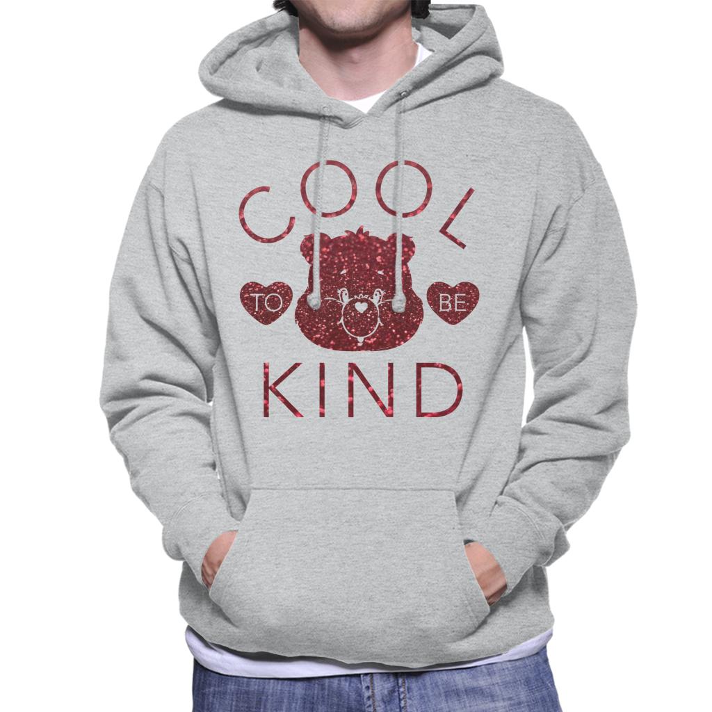 Care Bears Tenderheart Bear Cool To Be Kind Red Glitter Men's Hooded Sweatshirt-ALL + EVERY