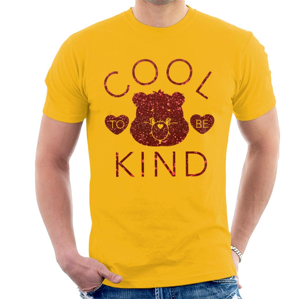 Care Bears Tenderheart Bear Cool To Be Kind Red Glitter Men's T-Shirt-ALL + EVERY