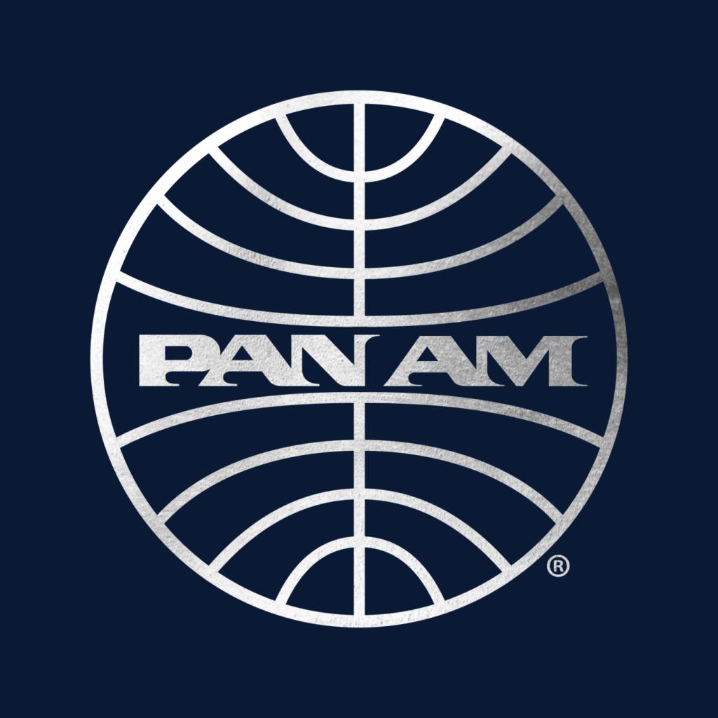 Pan Am Logo Outline Silver Foil Men's T-Shirt-ALL + EVERY