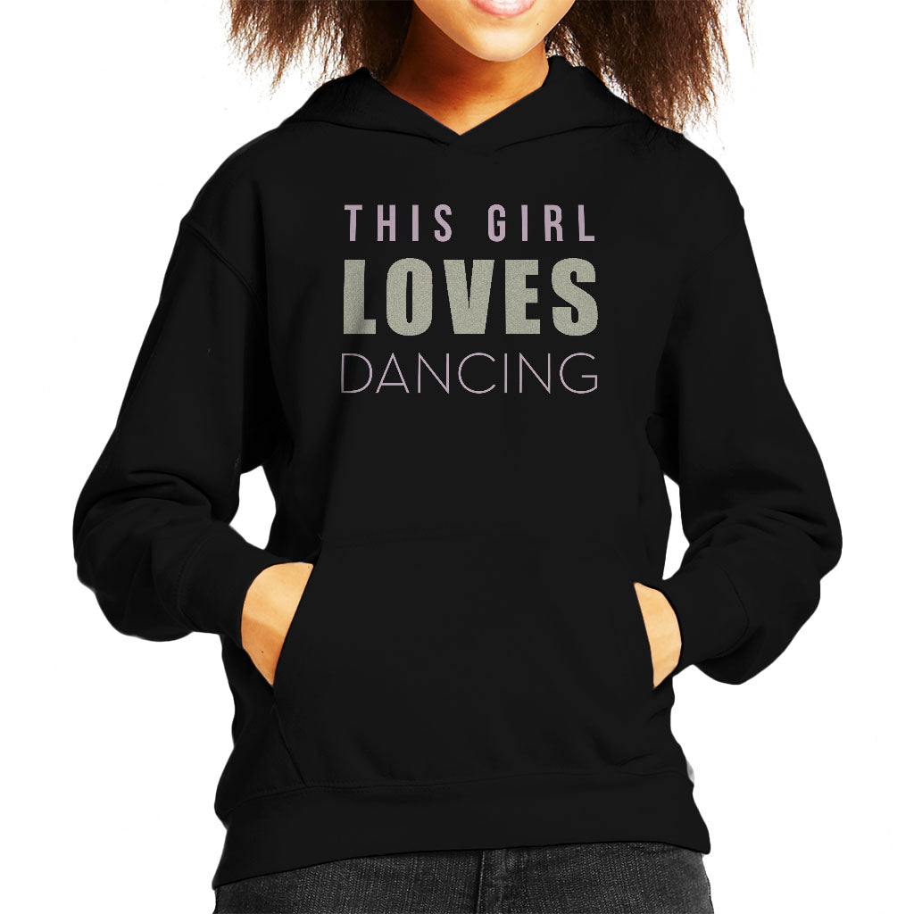 Strictly Come Dancing This Girl Loves Glitter Print Kid's Hooded Sweatshirt