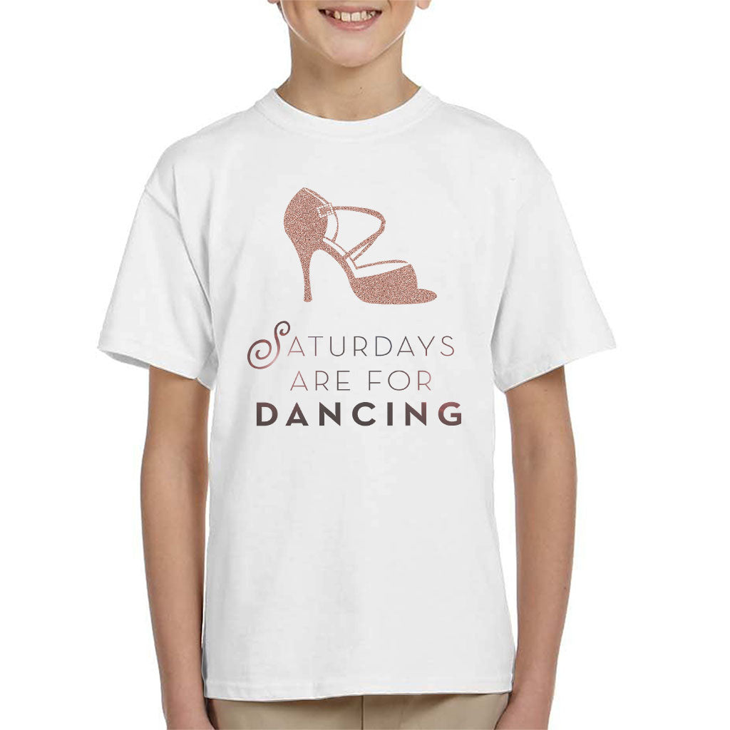 Strictly Come Dancing Saturdays Are For Dancing Glitter Stiletto Kid's T-Shirt