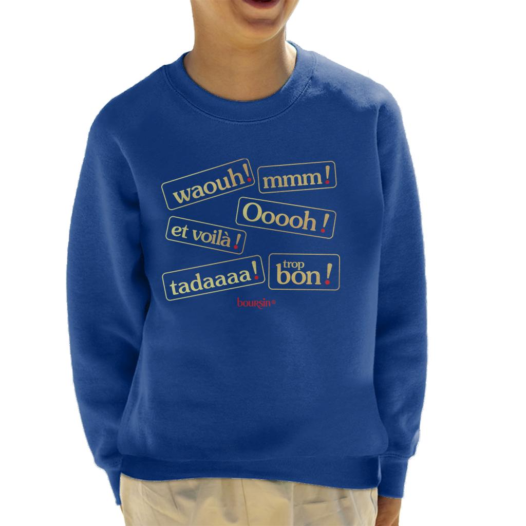 Boursin Trop Bon Metallic Gold Foil Kid's Sweatshirt-ALL + EVERY