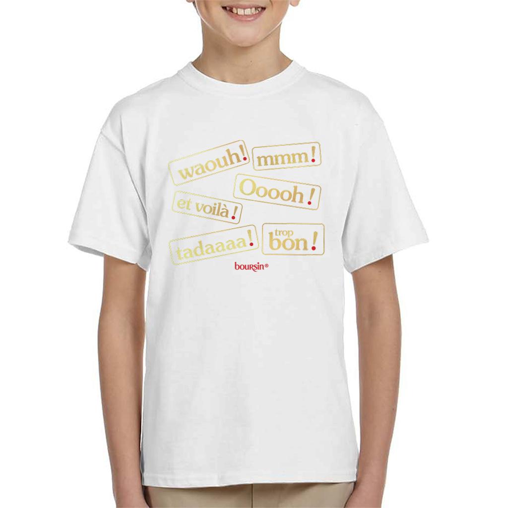 Boursin Trop Bon Metallic Gold Foil Kid's T-Shirt-ALL + EVERY