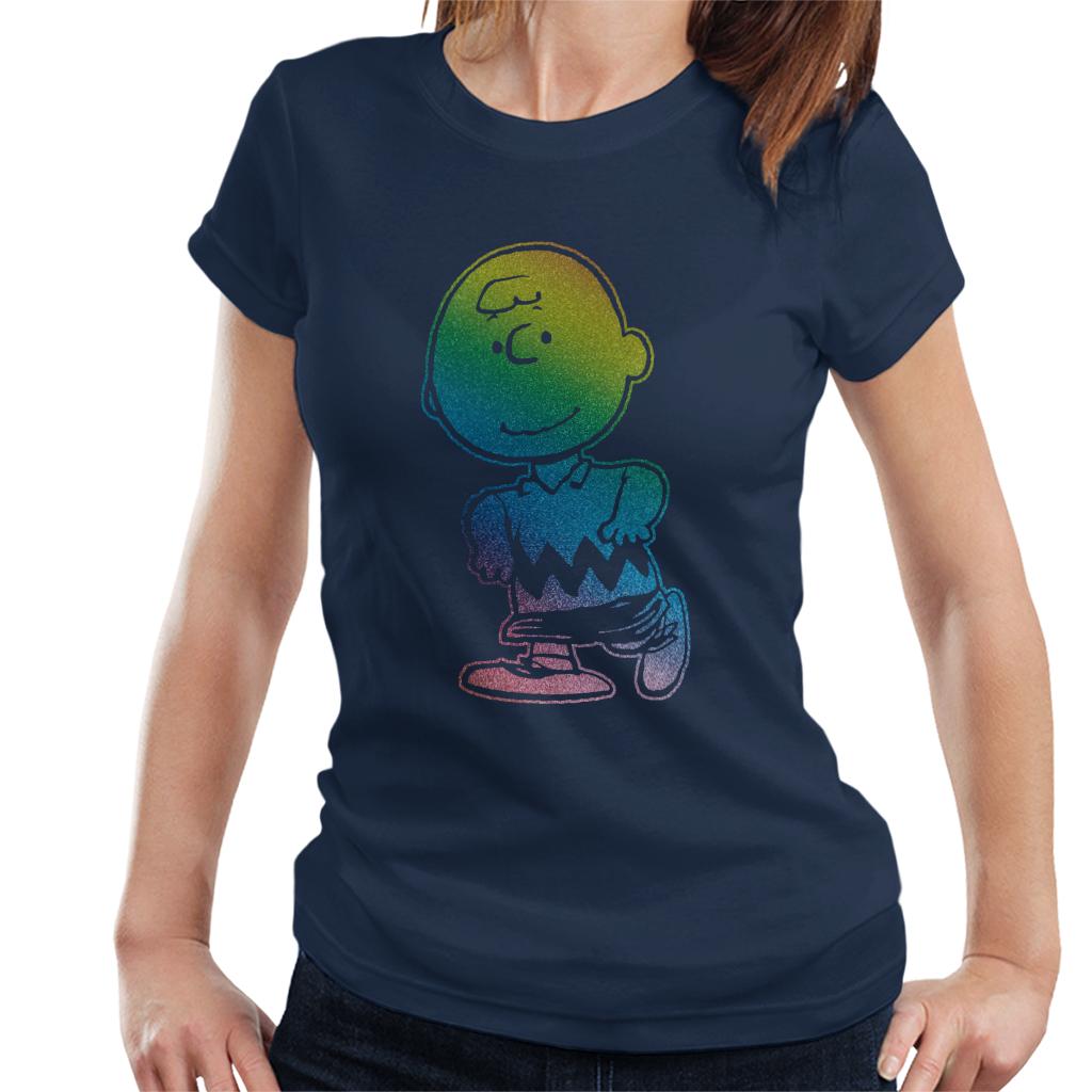 Peanuts-Charlie-Brown-Rainbow-Womens-T-Shirt