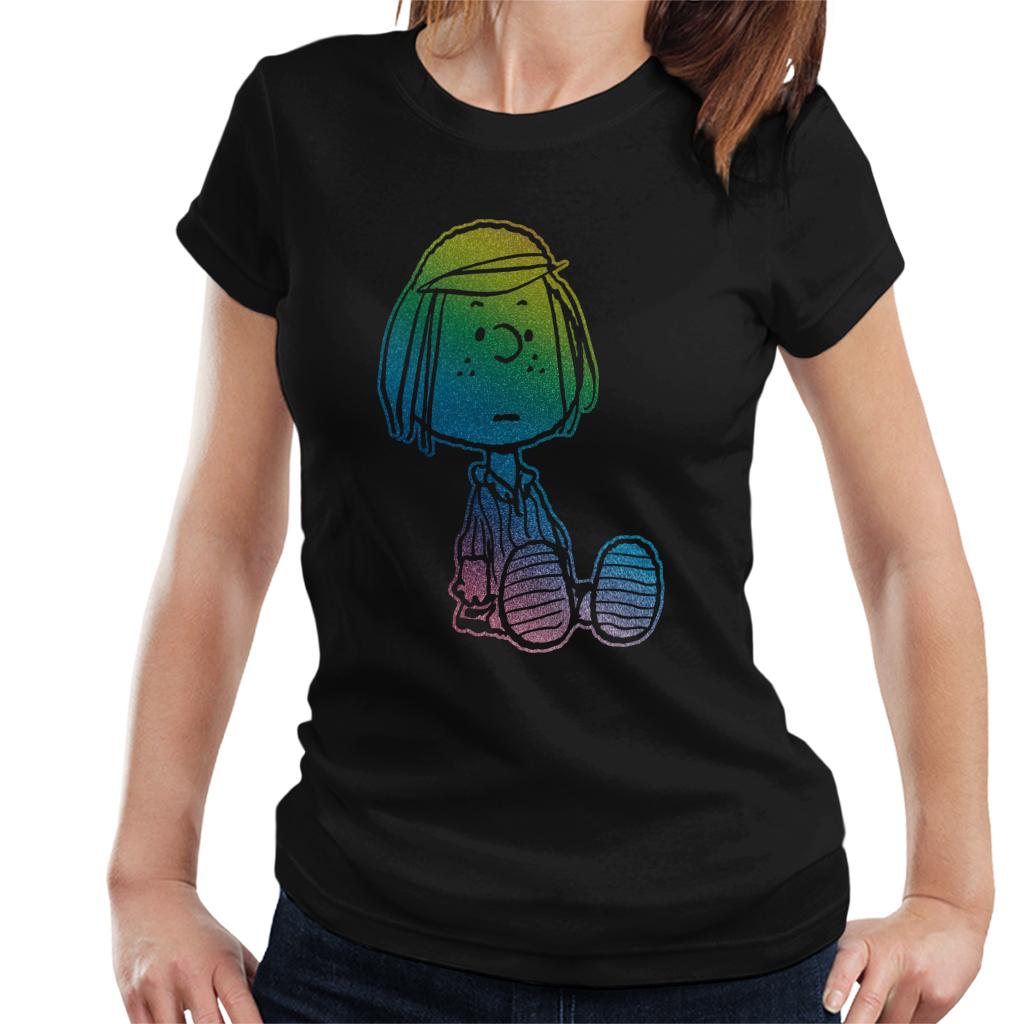 Peanuts-Peppermint-Patty-Rainbow-Womens-T-Shirt