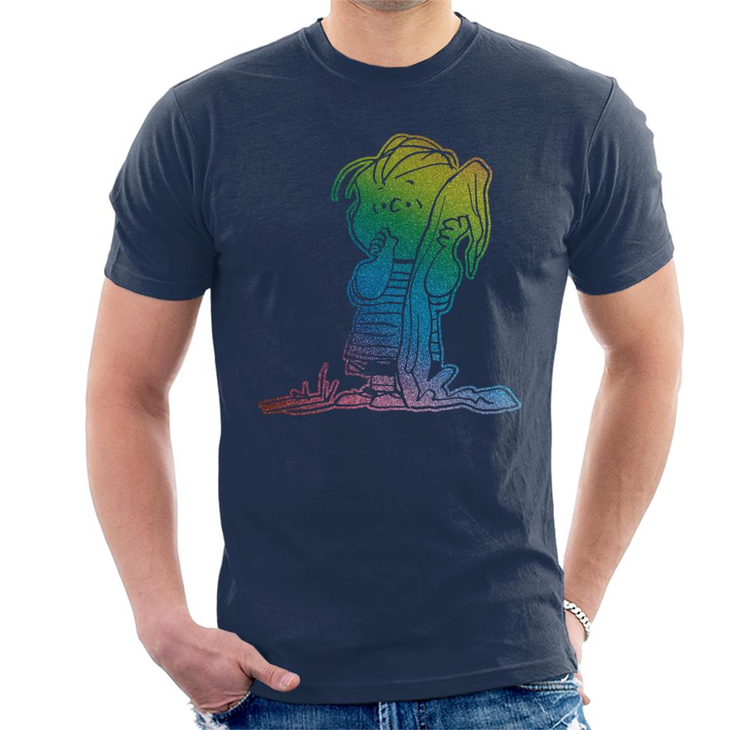 Peanuts-Linus-Van-Pelt-Rainbow-Mens-T-Shirt