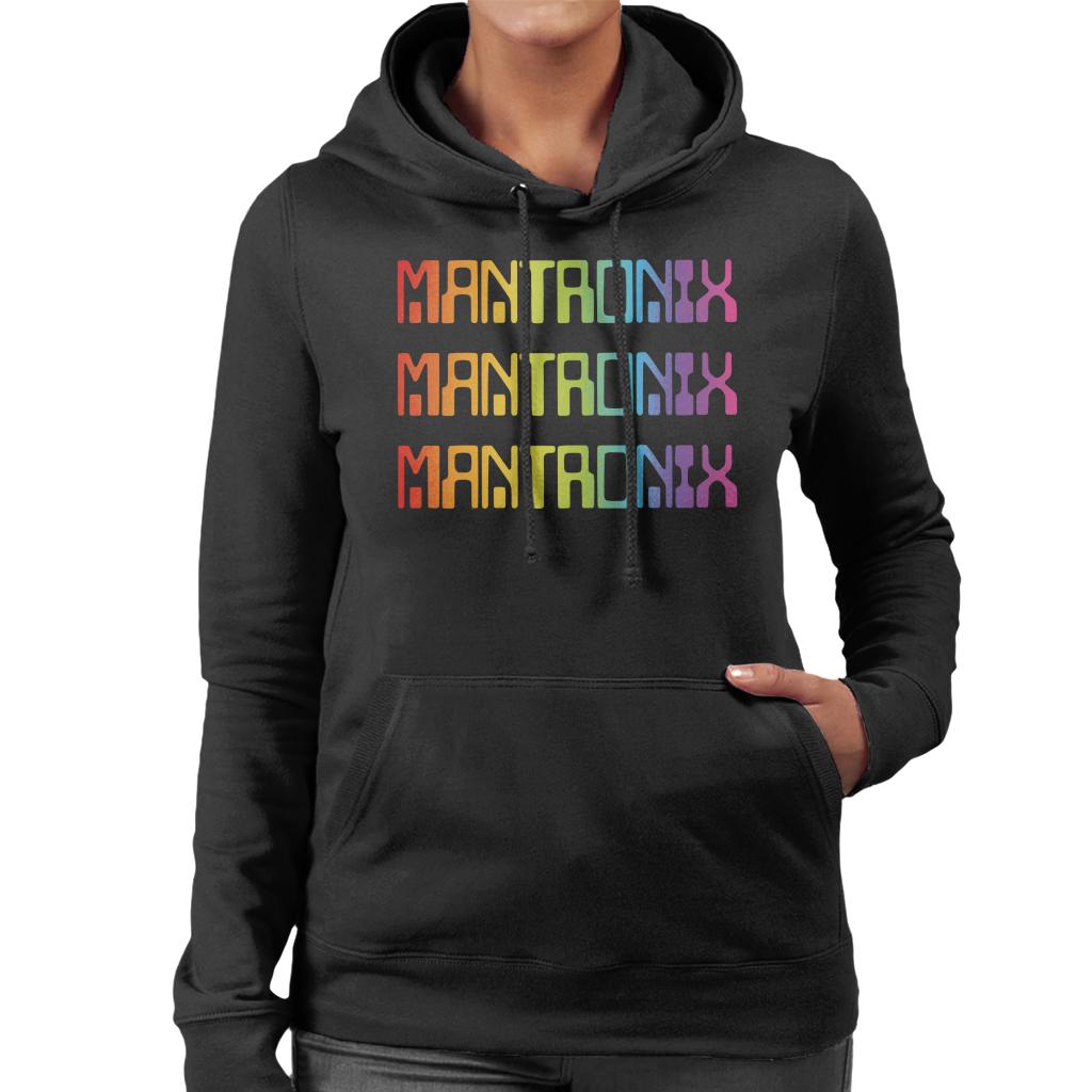 Mantronix The Album Cover Rainbow Shimmer Flex Women's Hooded Sweatshirt-ALL + EVERY