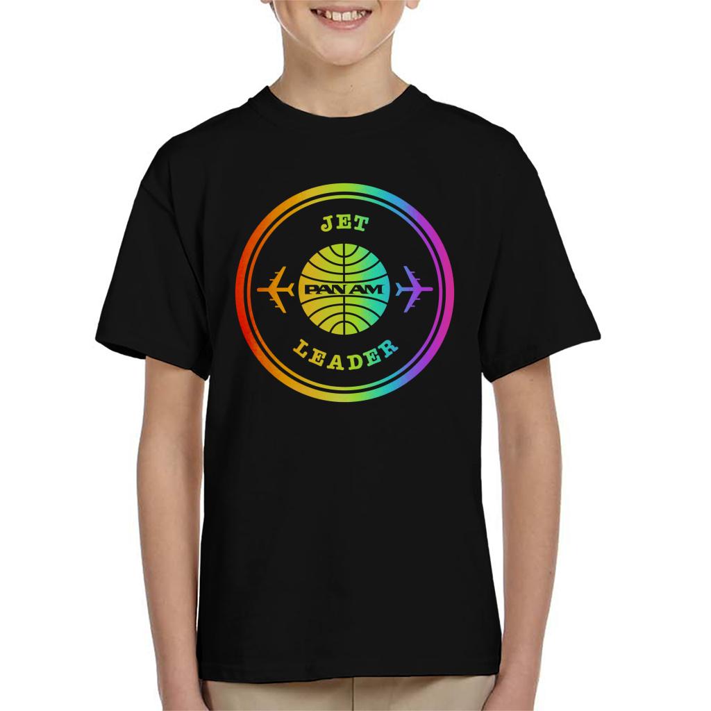 Pan Am Jet Leader Rainbow Foil Kid's T-Shirt-ALL + EVERY