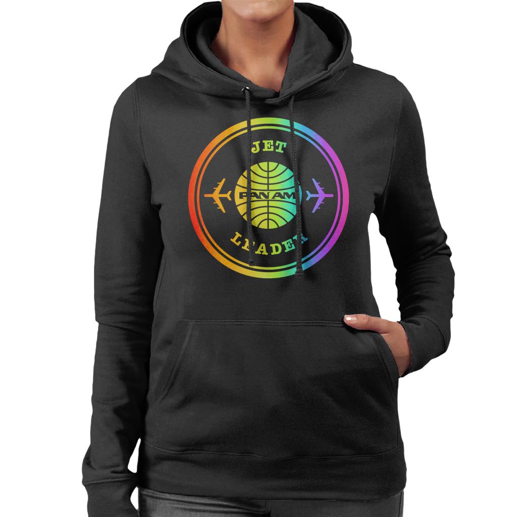 Pan Am Jet Leader Rainbow Foil Women's Hooded Sweatshirt-ALL + EVERY