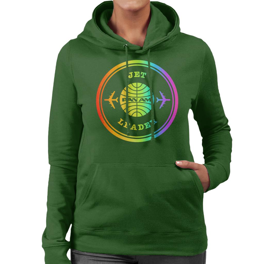 Pan Am Jet Leader Rainbow Foil Women's Hooded Sweatshirt-ALL + EVERY